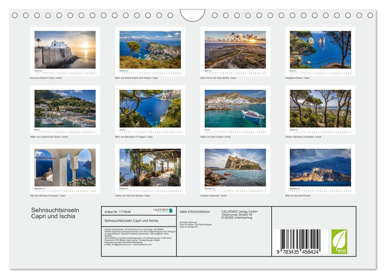 Bild: 9783435458424 | Sehnsuchtsinseln Capri und Ischia (Wandkalender 2025 DIN A4 quer),...