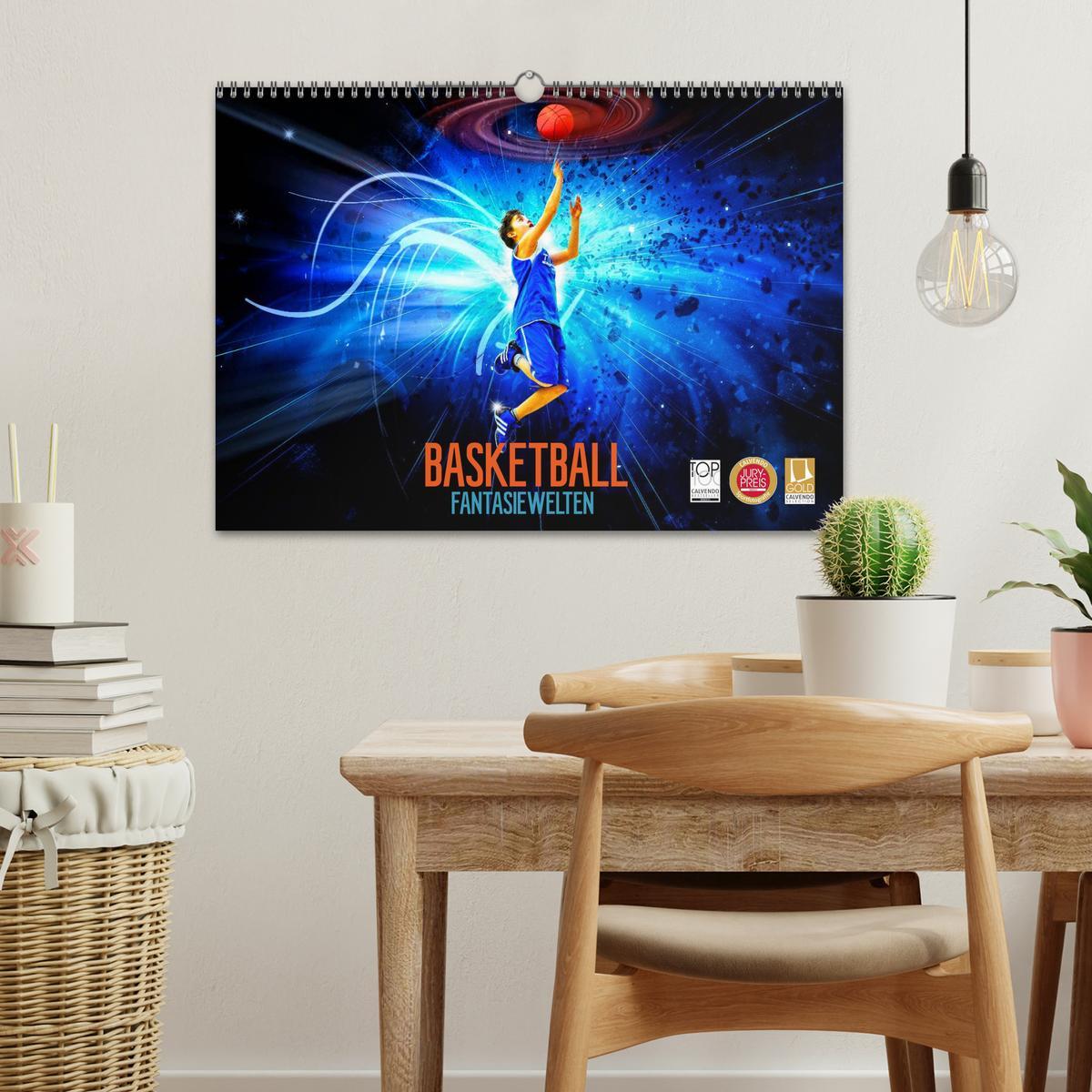 Bild: 9783435616251 | Basketball Fantasiewelten (Wandkalender 2025 DIN A3 quer), CALVENDO...