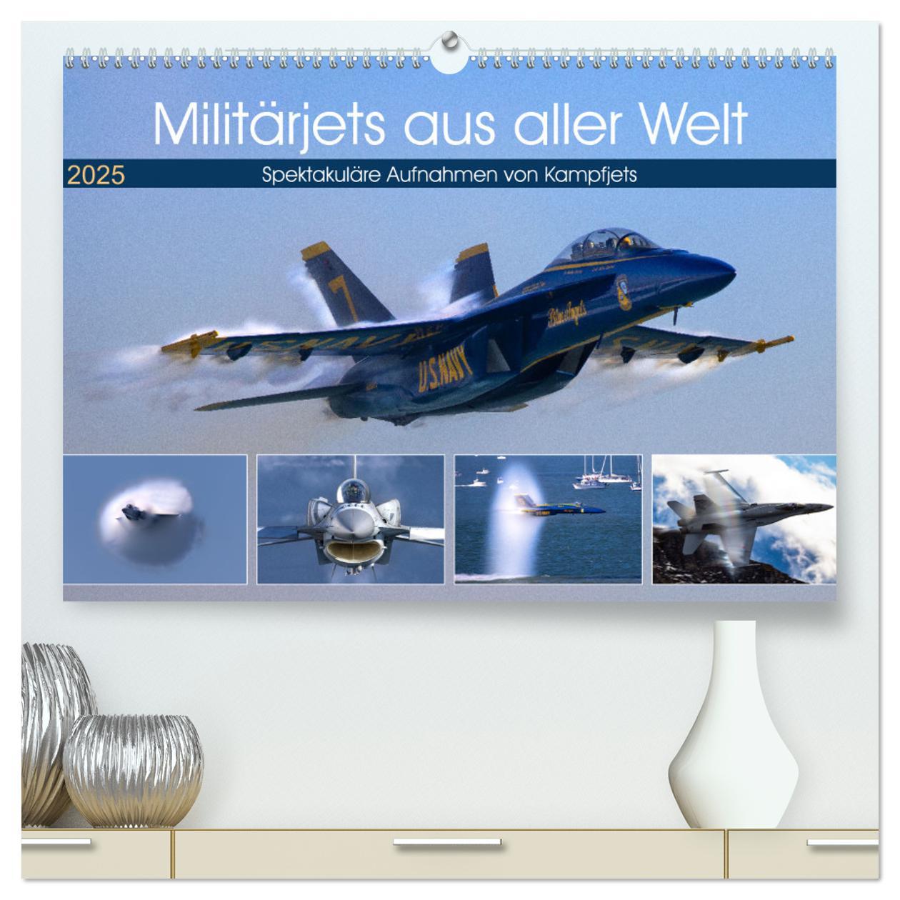 Cover: 9783435173174 | Militärjets aus aller Welt (hochwertiger Premium Wandkalender 2025...