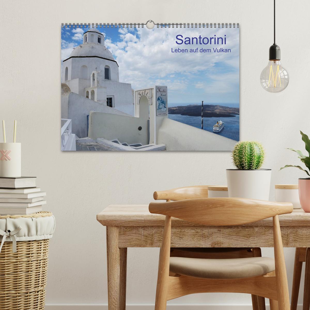 Bild: 9783435828586 | Santorini ¿ Leben auf dem Vulkan (Wandkalender 2025 DIN A3 quer),...