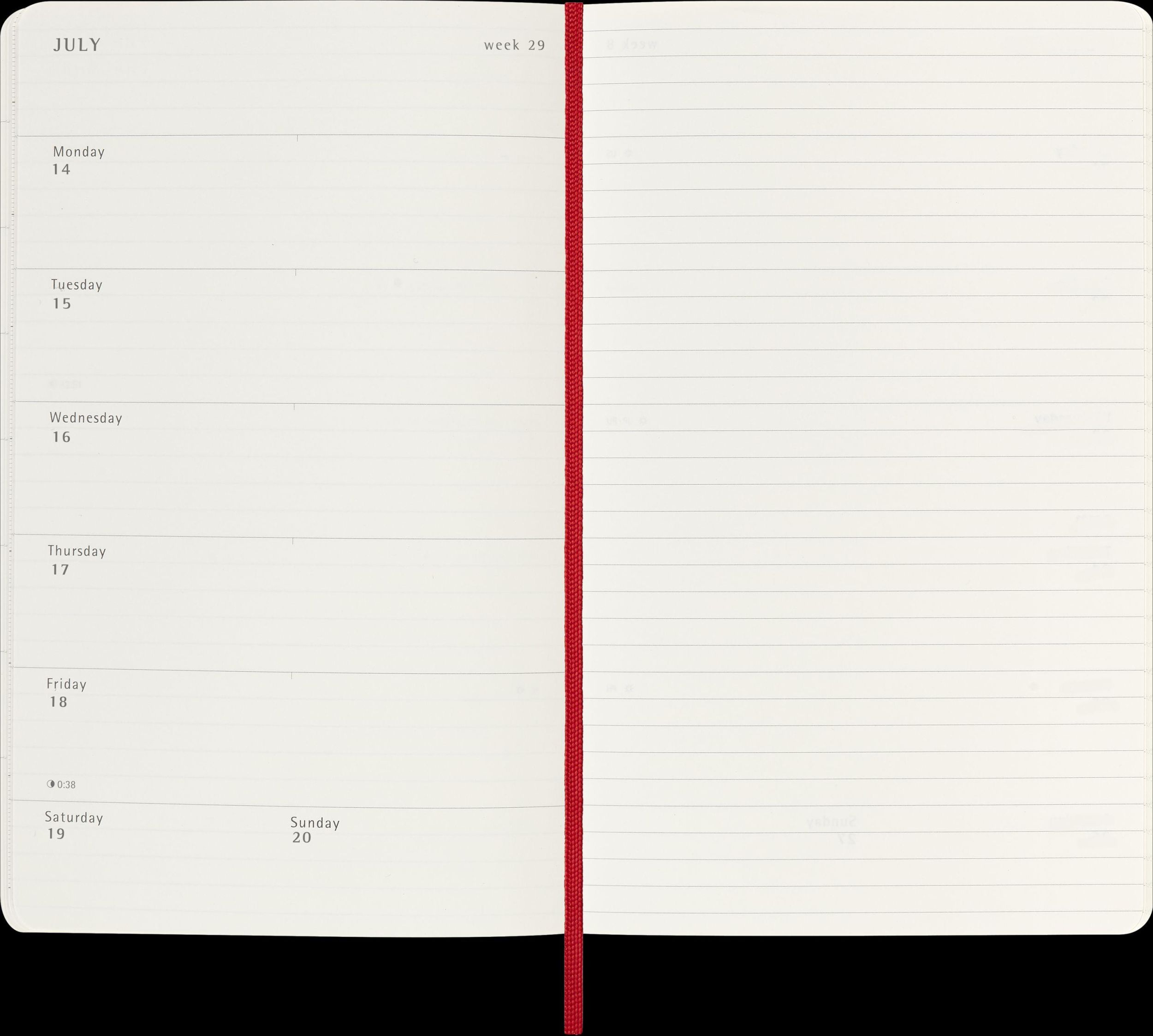 Bild: 8056999270322 | Moleskine 12 Monate Wochen Notizkalender 2025, Large/A5, 1 Wo = 1...