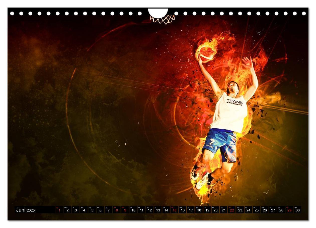 Bild: 9783435616558 | Basketball Fantasiewelten (Wandkalender 2025 DIN A4 quer), CALVENDO...