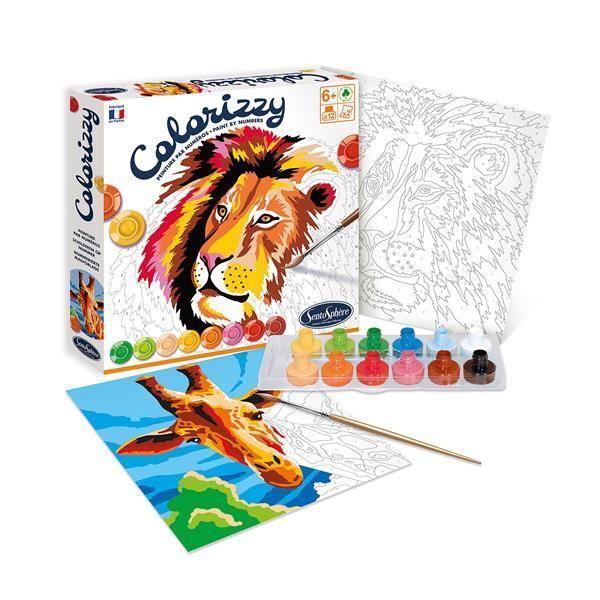 Bild: 3373910045001 | Colorizzy Malen nach Zahlen - Löwe &amp; Giraffe | Sentosphere | Spiel