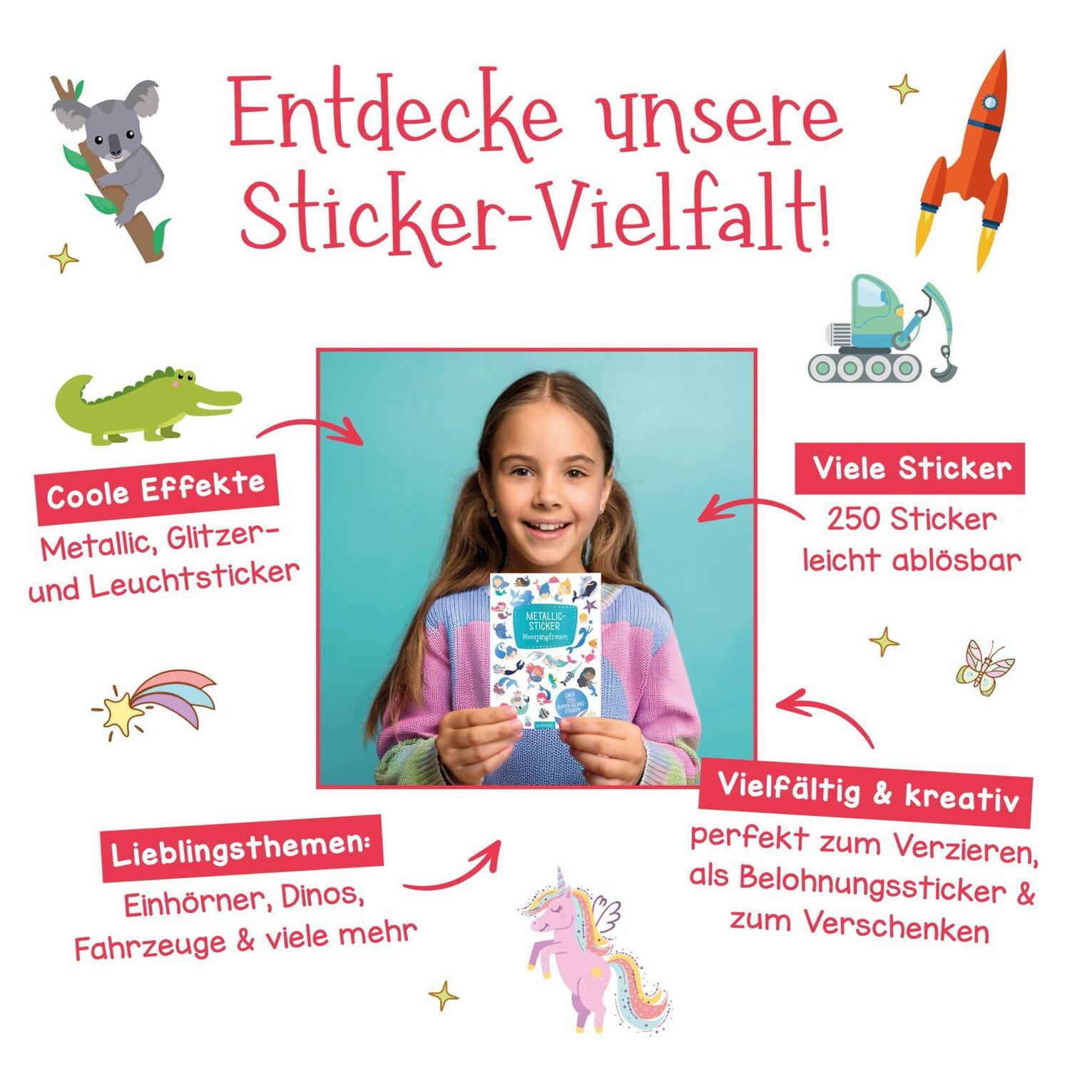 Bild: 4014489126836 | Glitzerspaß - Feen-Sticker | Über 250 Glitzersticker | Stück | 16 S.