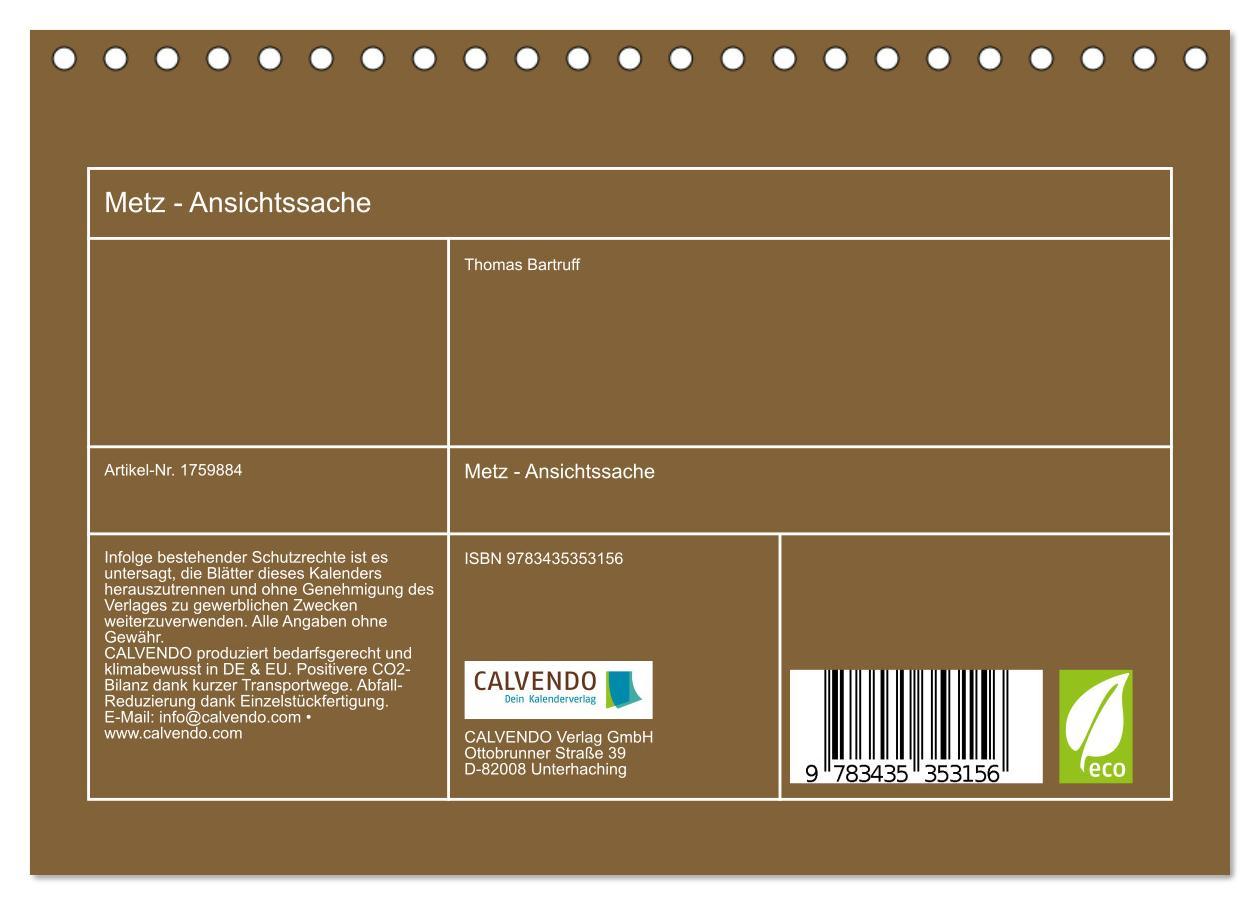 Bild: 9783435353156 | Metz - Ansichtssache (Tischkalender 2025 DIN A5 quer), CALVENDO...