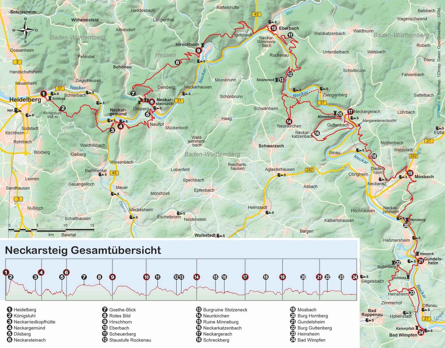 Bild: 9783866868335 | Neckarsteig | Jürgen Plogmann | Taschenbuch | Outdoor Wanderführer