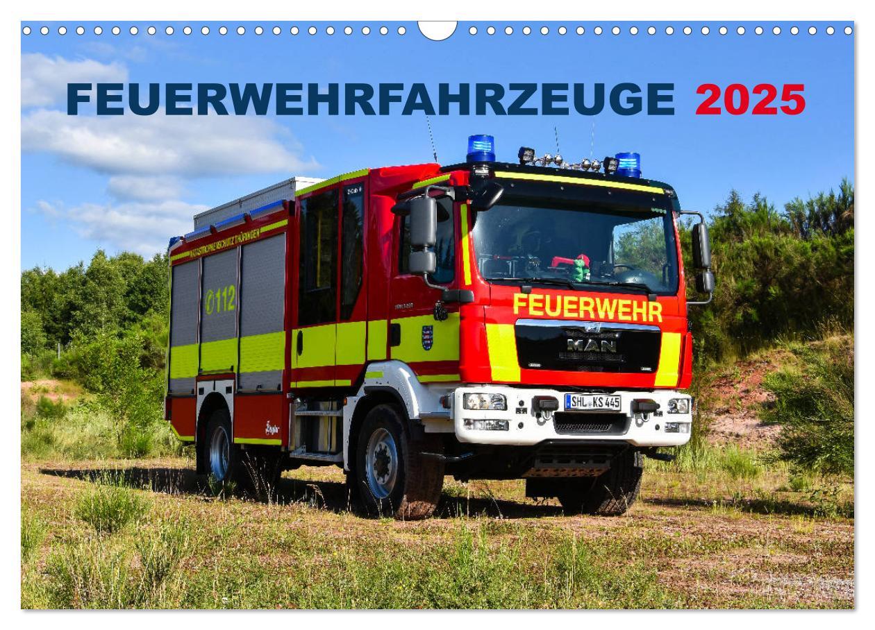 Cover: 9783435365852 | Feuerwehrfahrzeuge (Wandkalender 2025 DIN A3 quer), CALVENDO...