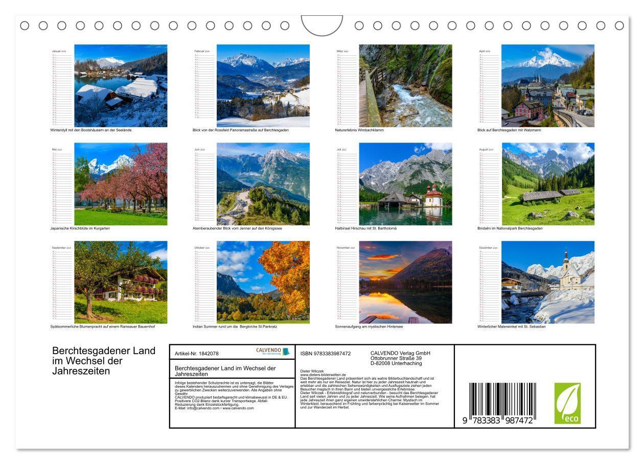 Bild: 9783383987472 | Berchtesgadener Land im Wechsel der Jahreszeiten (Wandkalender 2025...