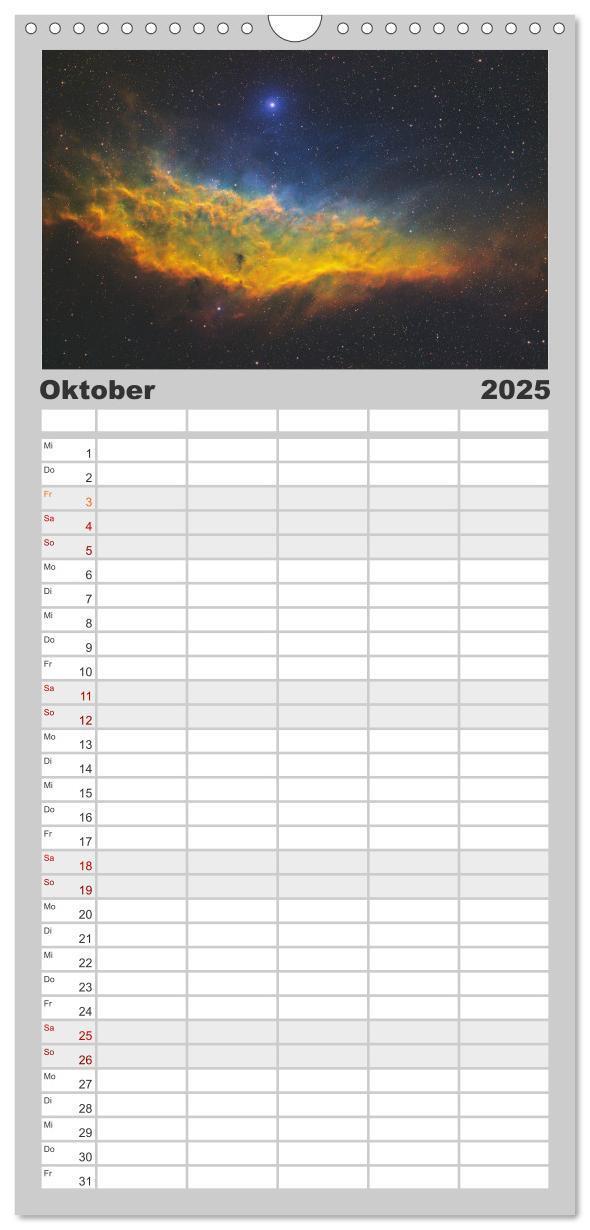 Bild: 9783457195246 | Familienplaner 2025 - Deep Sky Kalender mit 5 Spalten...