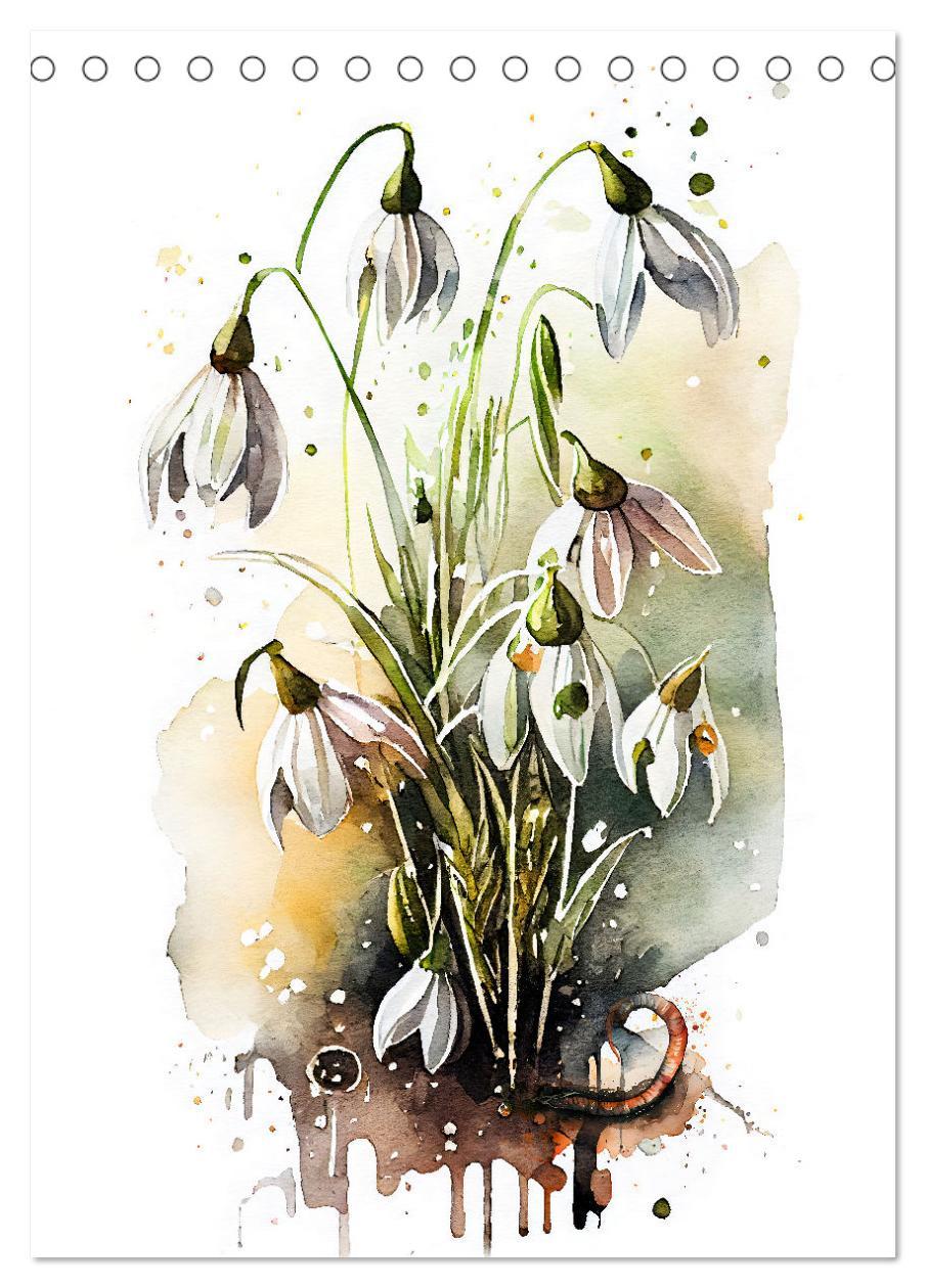 Bild: 9783435882793 | Aquarellmalerei - Blumen und Tiere im Garten (Tischkalender 2025...