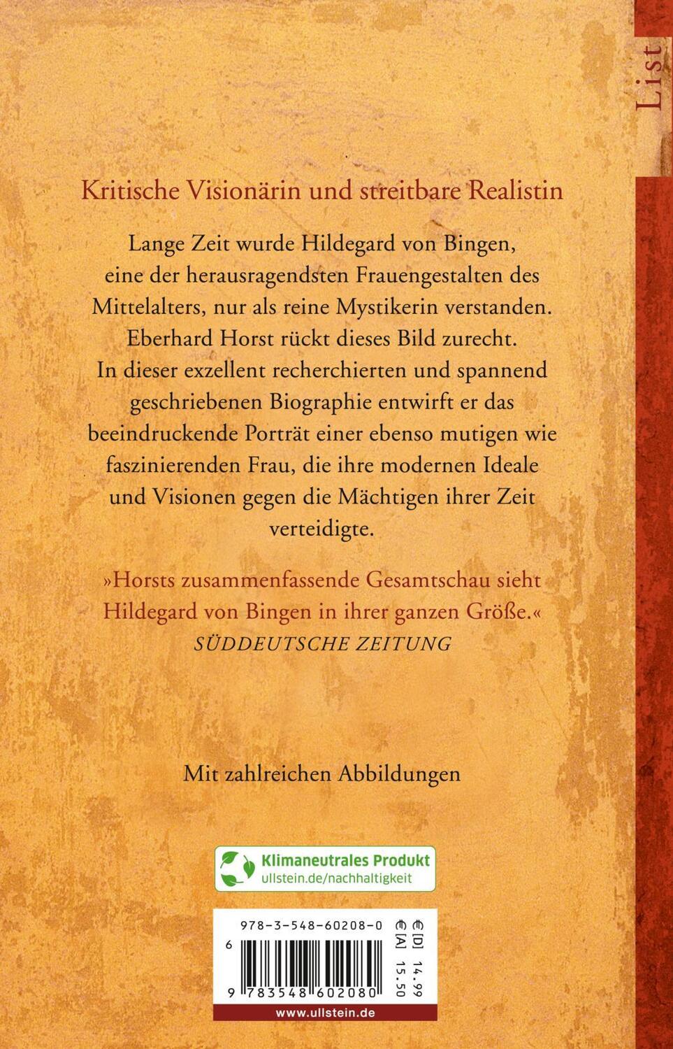 Rückseite: 9783548602080 | Hildegard von Bingen | Eberhard Horst | Taschenbuch | 288 S. | Deutsch