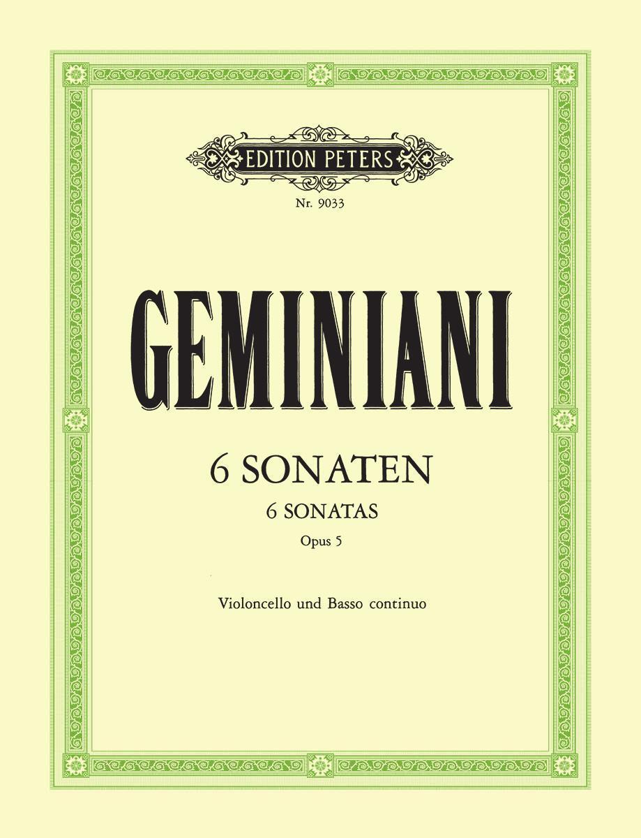 Cover: 9790014106072 | 6 Sonatas for Cello and Continuo Op. 5 | Francesco Geminiani | Buch