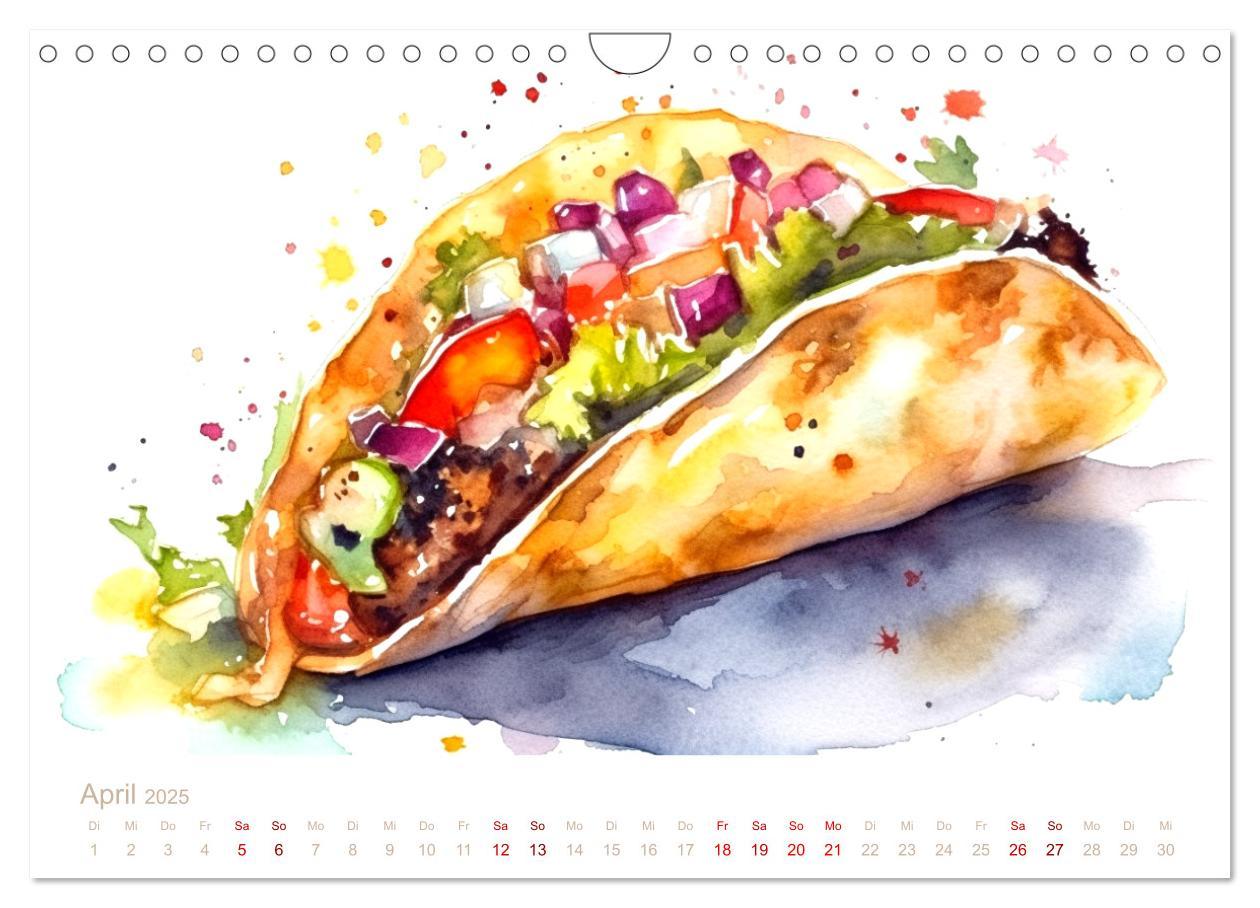 Bild: 9783435014989 | FAST FOOD AQUARELLE (Wandkalender 2025 DIN A4 quer), CALVENDO...