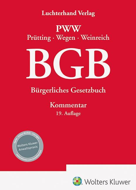 Cover: 9783472098317 | BGB - Kommentar | Bürgerliches Gesetzbuch | Hanns Prütting (u. a.)