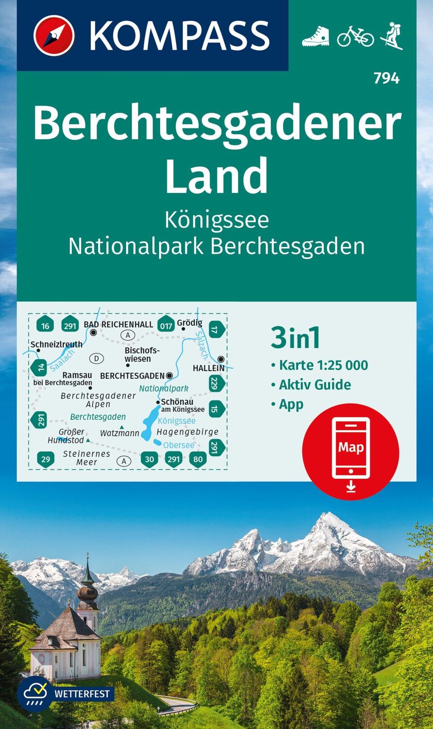 Cover: 9783991219897 | KOMPASS Wanderkarte 794 Berchtesgadener Land, Königssee,...