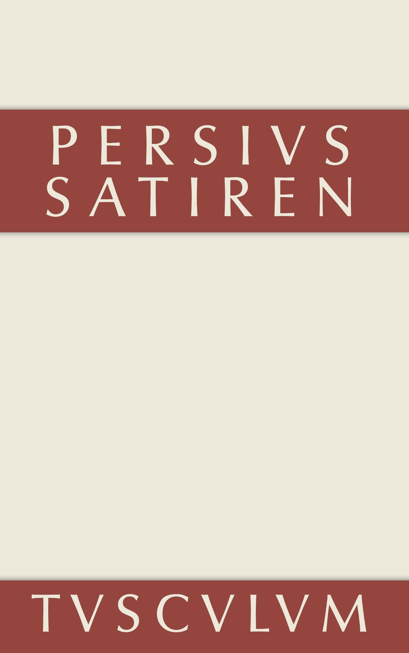 Cover: 9783110361117 | Satiren | Lateinisch - deutsch | Persius | Buch | 160 S. | Deutsch