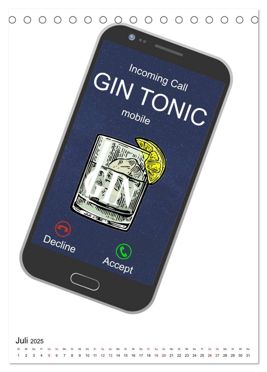 Bild: 9783435934317 | Gin &amp; Tonic - Fun Stuff (Tischkalender 2025 DIN A5 hoch), CALVENDO...