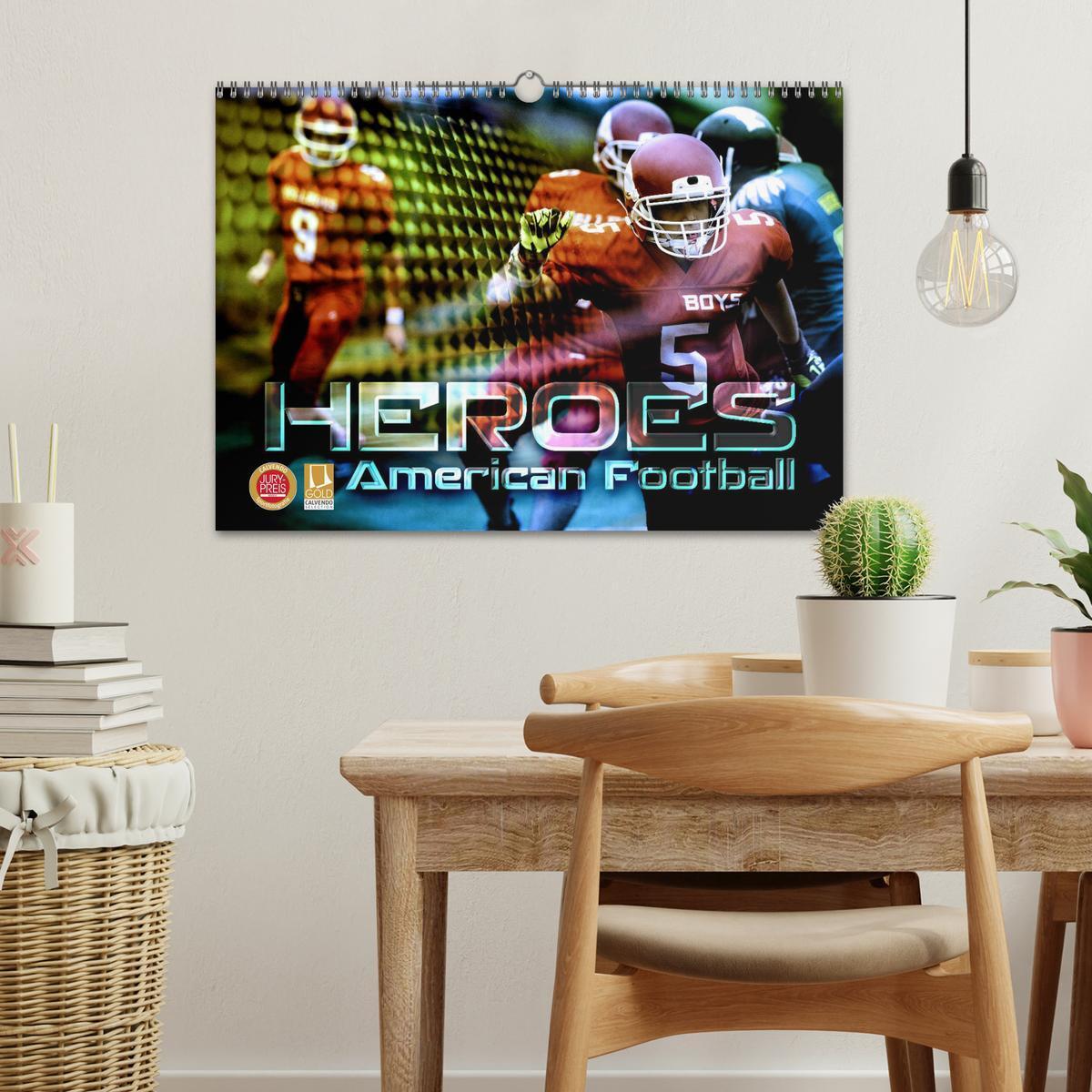 Bild: 9783435450596 | HEROES - American Football (Wandkalender 2025 DIN A3 quer),...