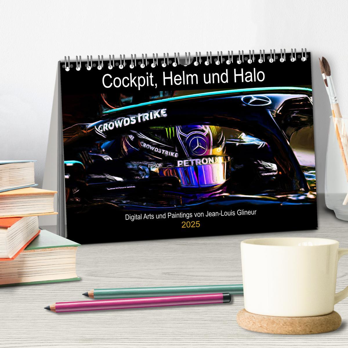 Bild: 9783435288601 | Cockpit, Helm und Halo (Tischkalender 2025 DIN A5 quer), CALVENDO...