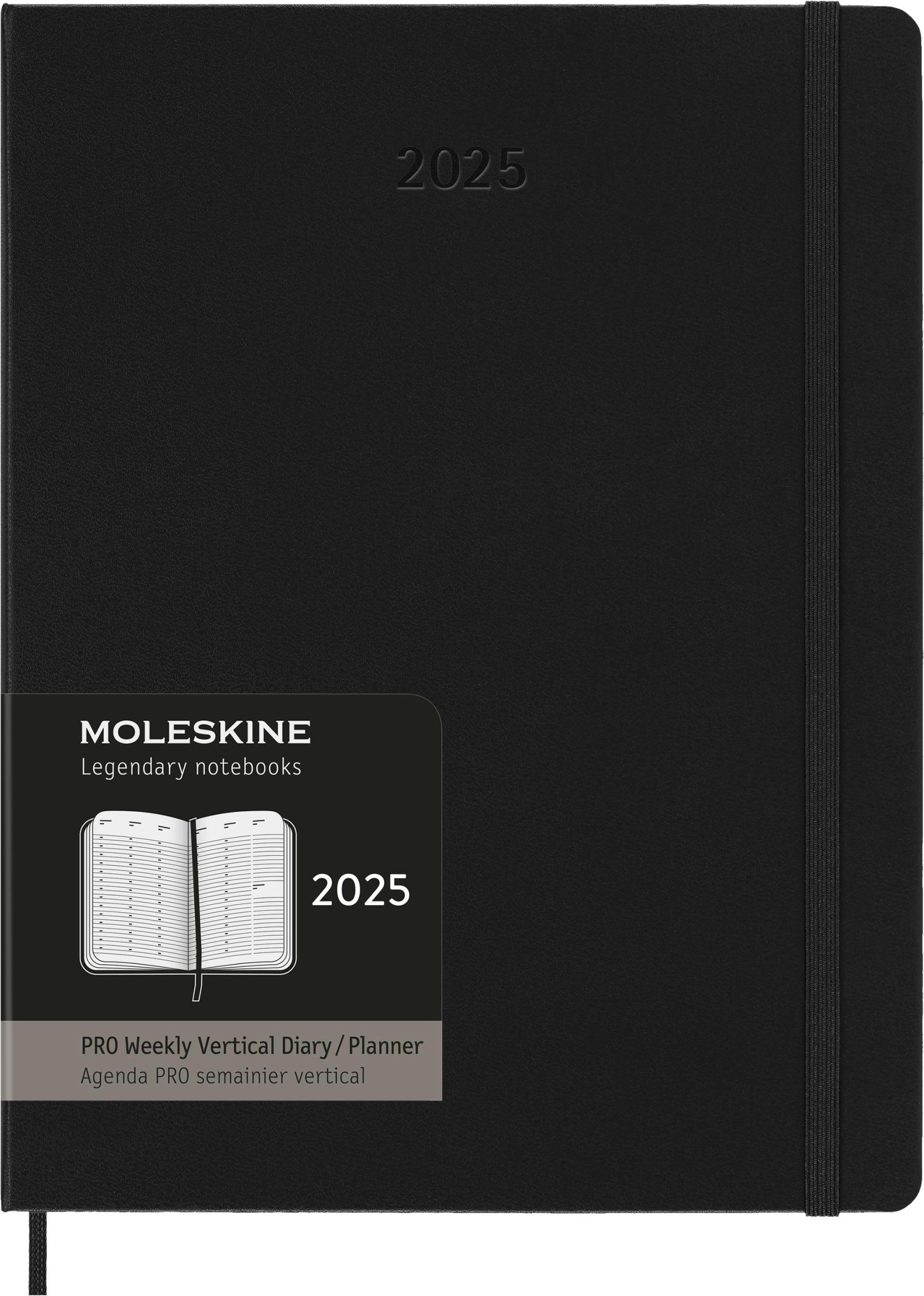 Cover: 8056999270254 | Moleskine PRO 12 Month 2025 Weekly Vertical Planner, Hard Cover, XL...