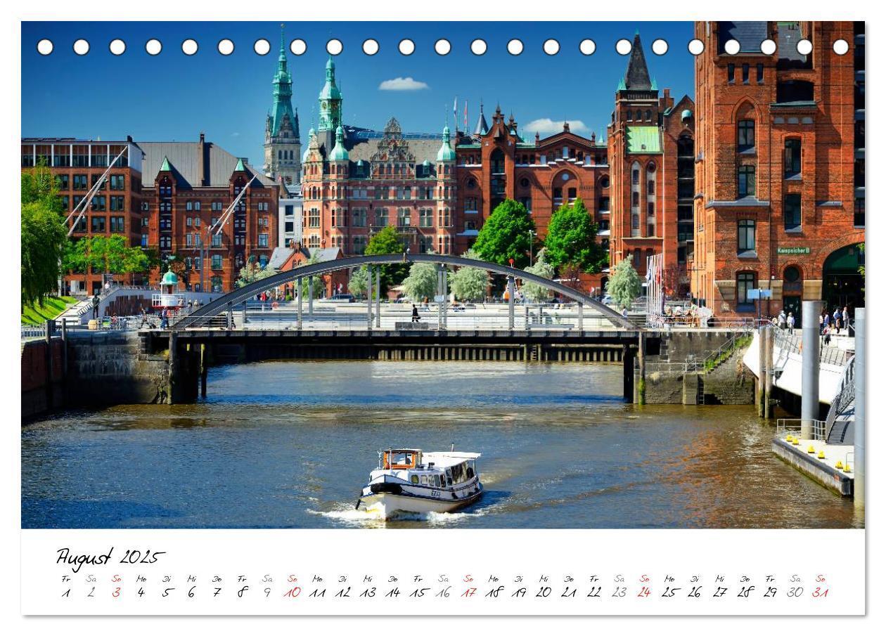 Bild: 9783435583218 | Mit Hamburg durchs Jahr 2025 (Tischkalender 2025 DIN A5 quer),...