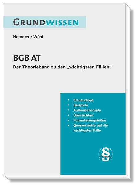 Cover: 9783968382951 | Grundwissen BGB AT | Der Theorieband zu den "wichtigsten Fällen" | V