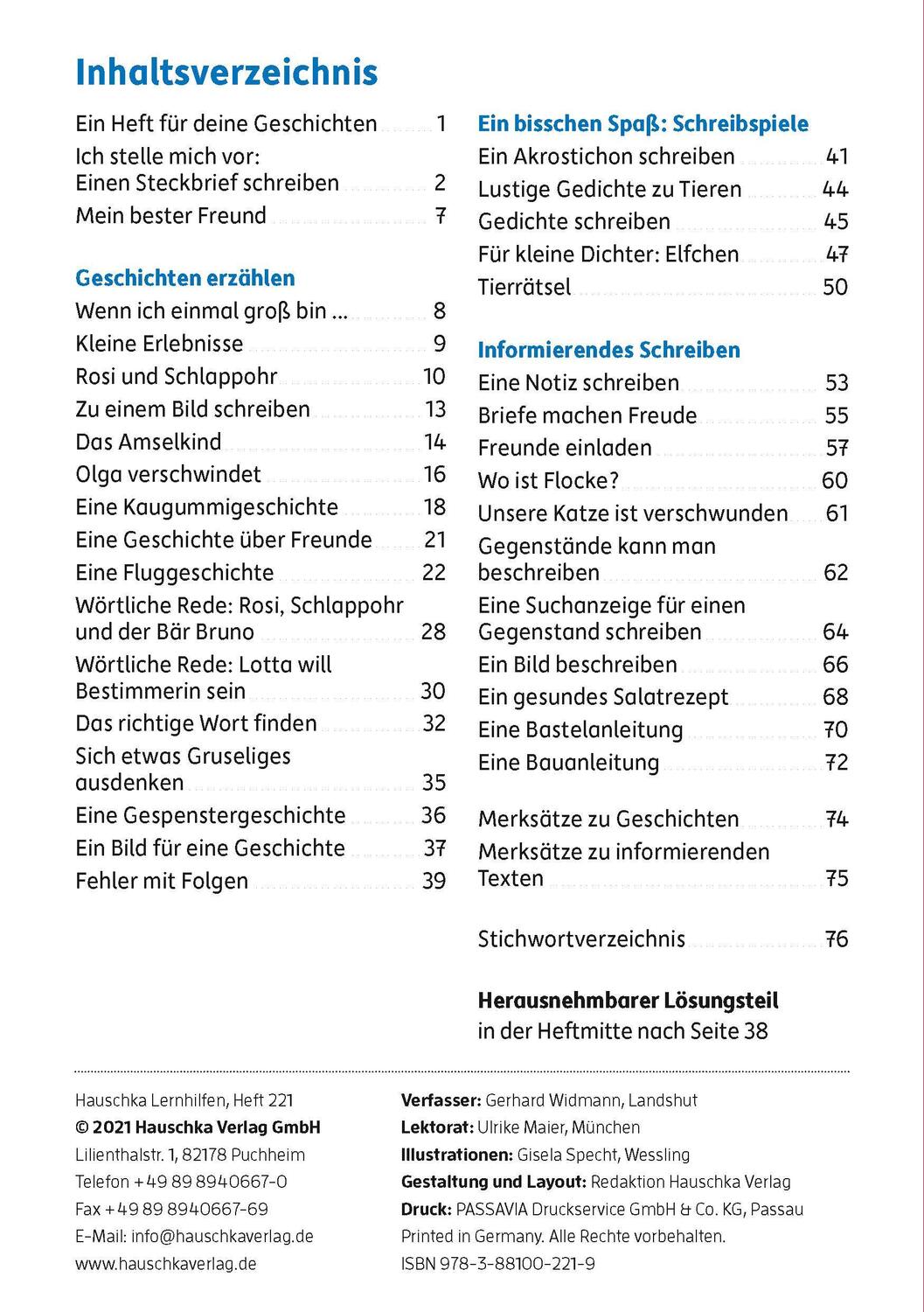 Bild: 9783881002219 | Aufsatz Deutsch 2. Klasse | Gerhard Widmann | Broschüre | Deutsch