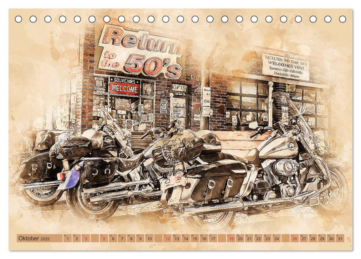 Bild: 9783435213948 | Route 66 - 2451 Meilen Nostalgie (Tischkalender 2025 DIN A5 quer),...