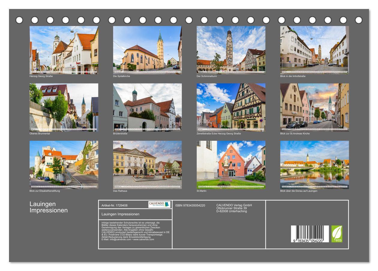 Bild: 9783435054220 | Lauingen Impressionen (Tischkalender 2025 DIN A5 quer), CALVENDO...