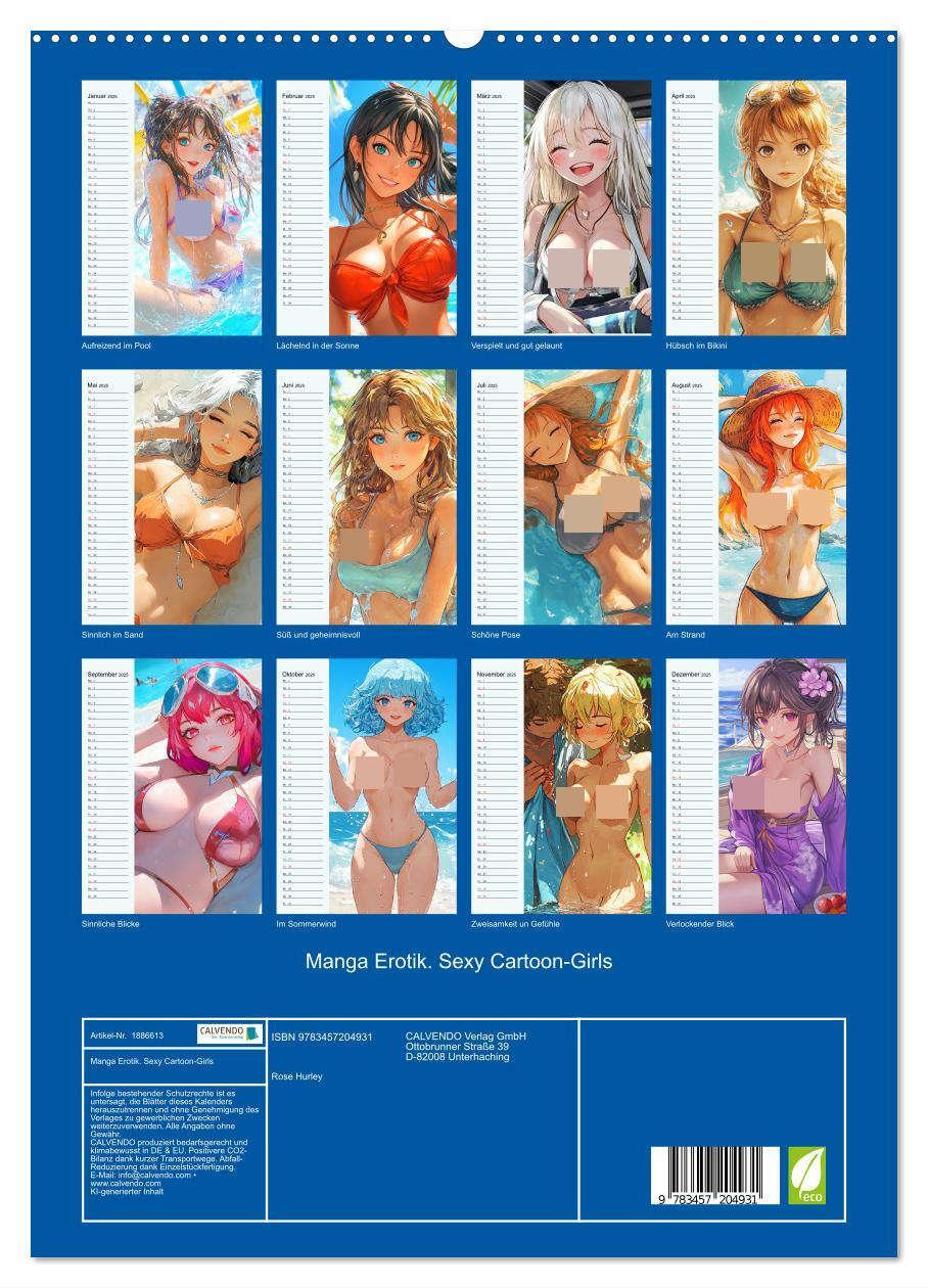 Bild: 9783457204931 | Manga Erotik. Sexy Cartoon-Girls (hochwertiger Premium Wandkalender...