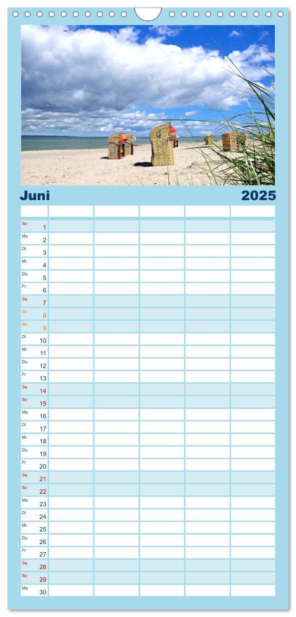 Bild: 9783457115466 | Familienplaner 2025 - MEER - Mehr! mit 5 Spalten (Wandkalender, 21...