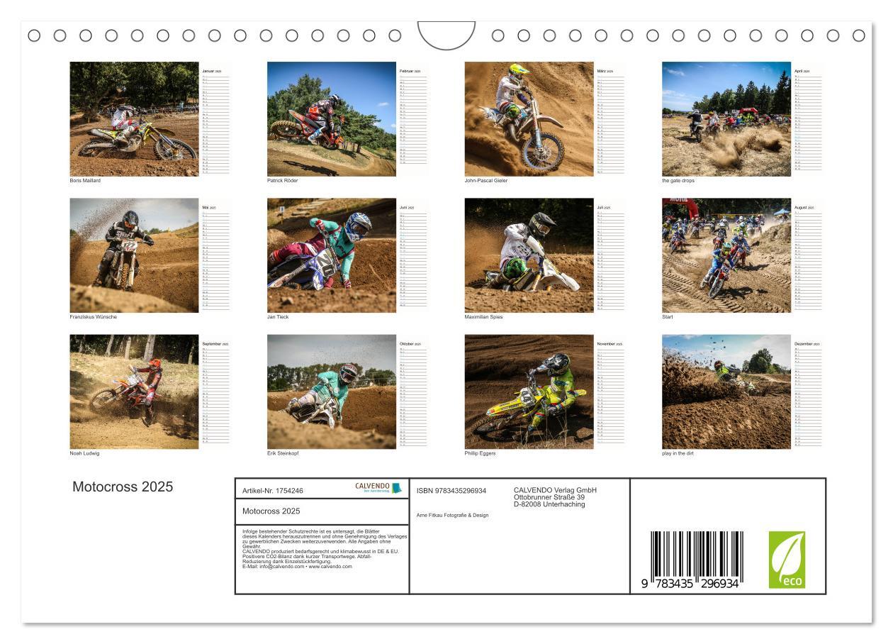 Bild: 9783435296934 | Motocross 2025 (Wandkalender 2025 DIN A4 quer), CALVENDO...