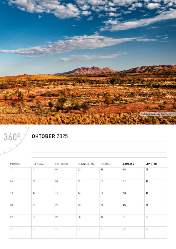 Bild: 9783968555737 | 360° Australien Broschürenkalender 2025 | Ingo Öland | Kalender | 2025