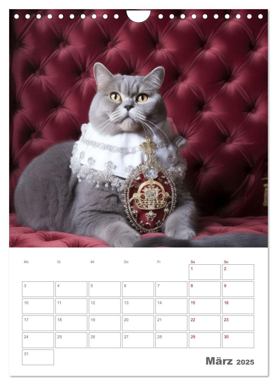 Bild: 9783435868148 | Royale Katzen Portraits (Wandkalender 2025 DIN A4 hoch), CALVENDO...