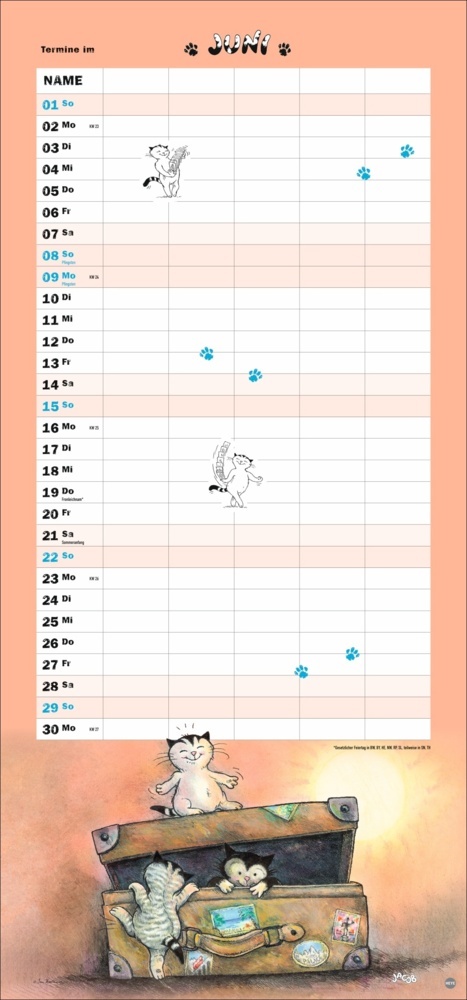 Bild: 9783756405770 | Jacob Familienplaner für Katzenliebhaber 2025 | Sven Hartmann | 15 S.