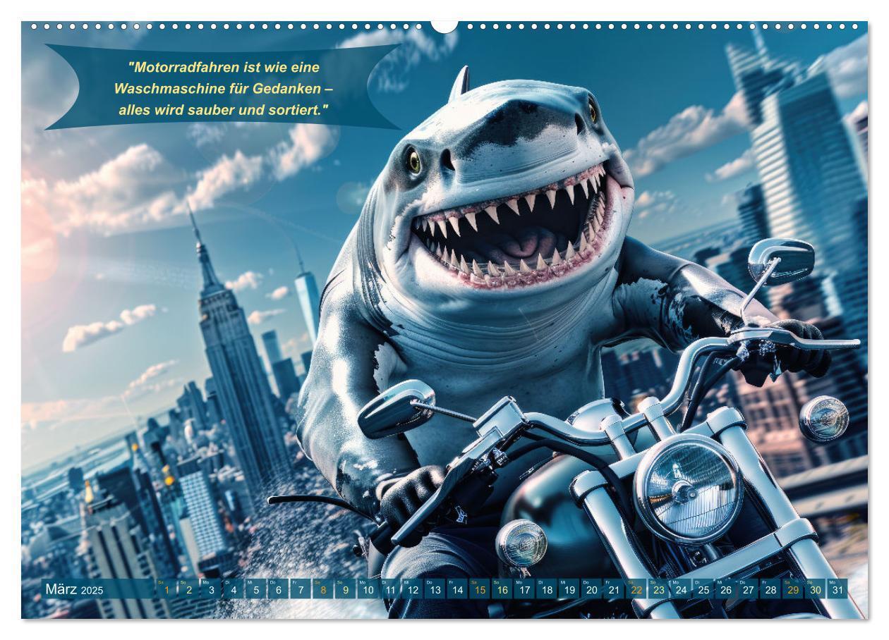 Bild: 9783457166079 | Tierisch lustige Motorradfahrer (Wandkalender 2025 DIN A2 quer),...