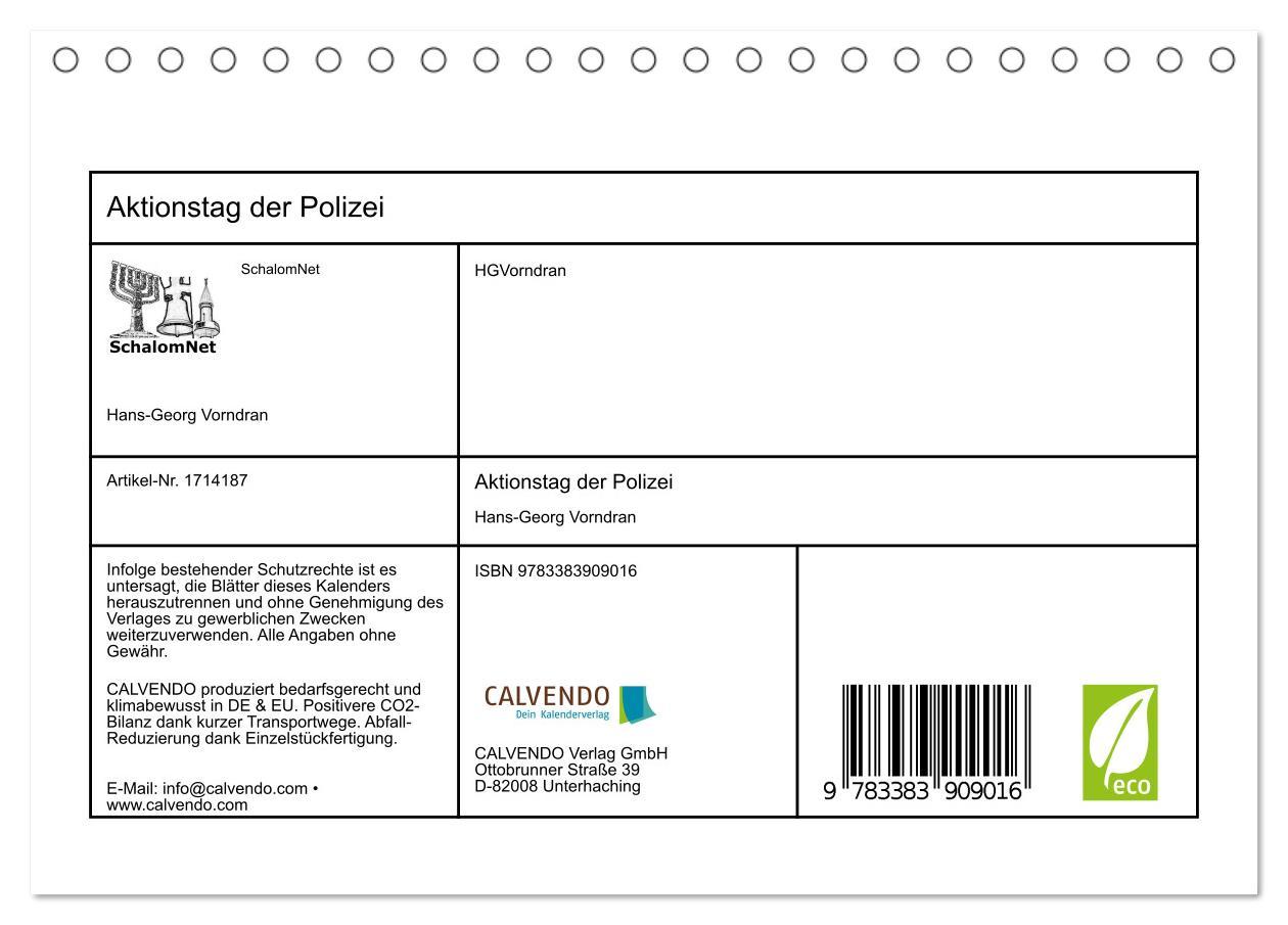 Bild: 9783383909016 | Aktionstag der Polizei (Tischkalender 2025 DIN A5 quer), CALVENDO...