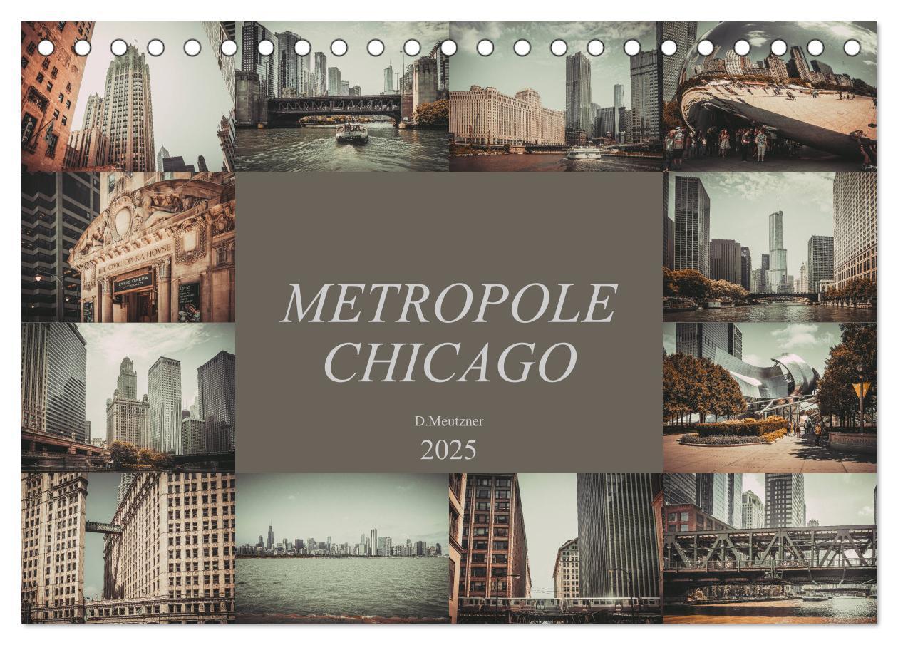 Cover: 9783435352968 | Metropole Chicago (Tischkalender 2025 DIN A5 quer), CALVENDO...