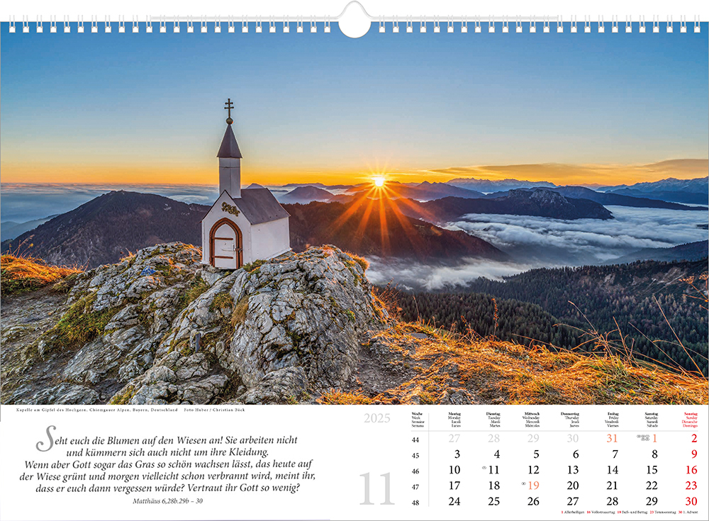 Bild: 4250222990559 | Lobet, ihr Berge, den Herrn 2025 | Kalender | 28 S. | Deutsch | 2025