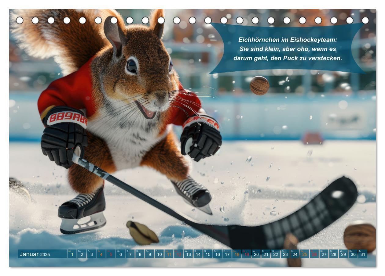 Bild: 9783457160756 | Der tierisch lustige Eishockey Kalender (Tischkalender 2025 DIN A5...