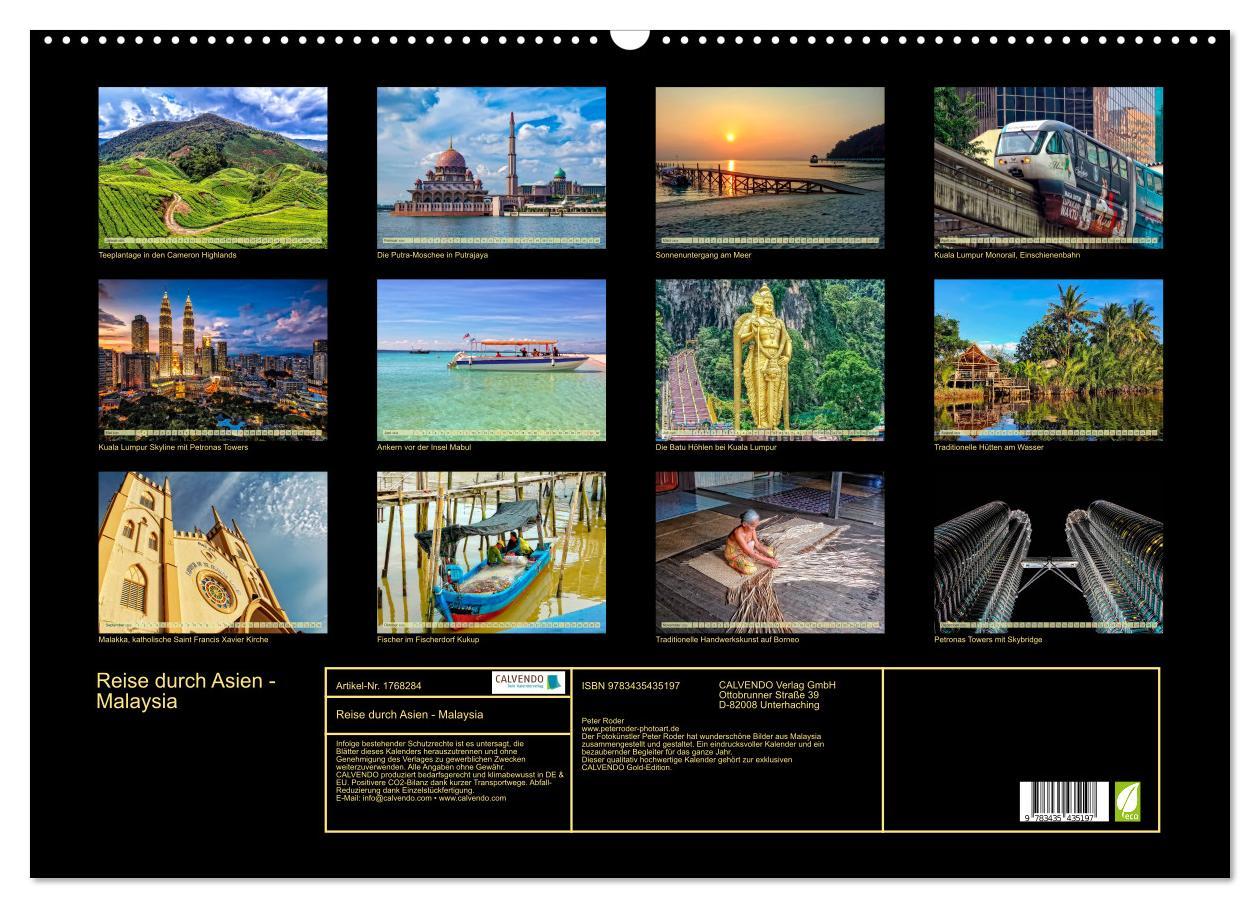 Bild: 9783435435197 | Reise durch Asien - Malaysia (Wandkalender 2025 DIN A2 quer),...