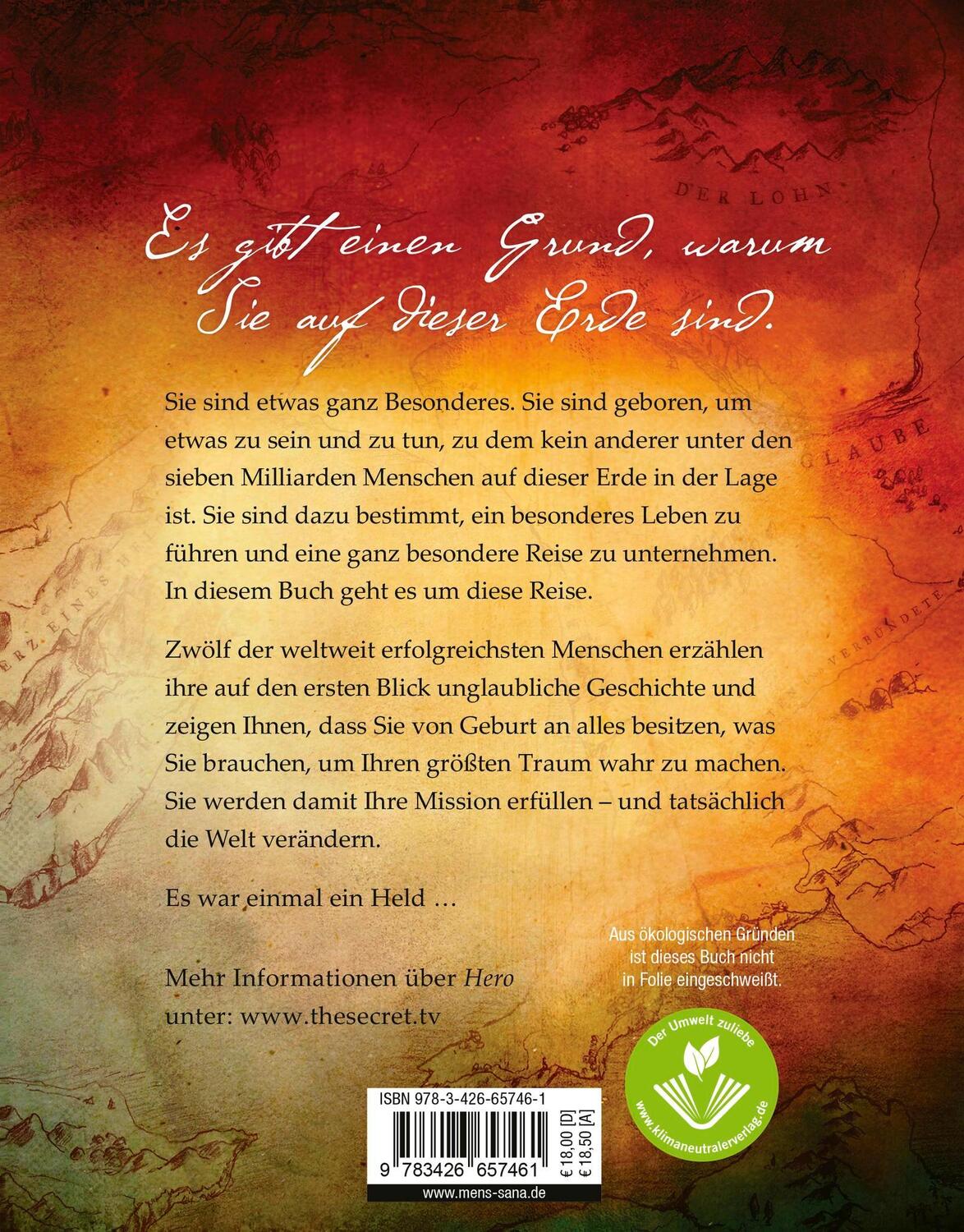 Rückseite: 9783426657461 | Hero | Rhonda Byrne | Buch | 272 S. | Deutsch | 2013 | Knaur MensSana