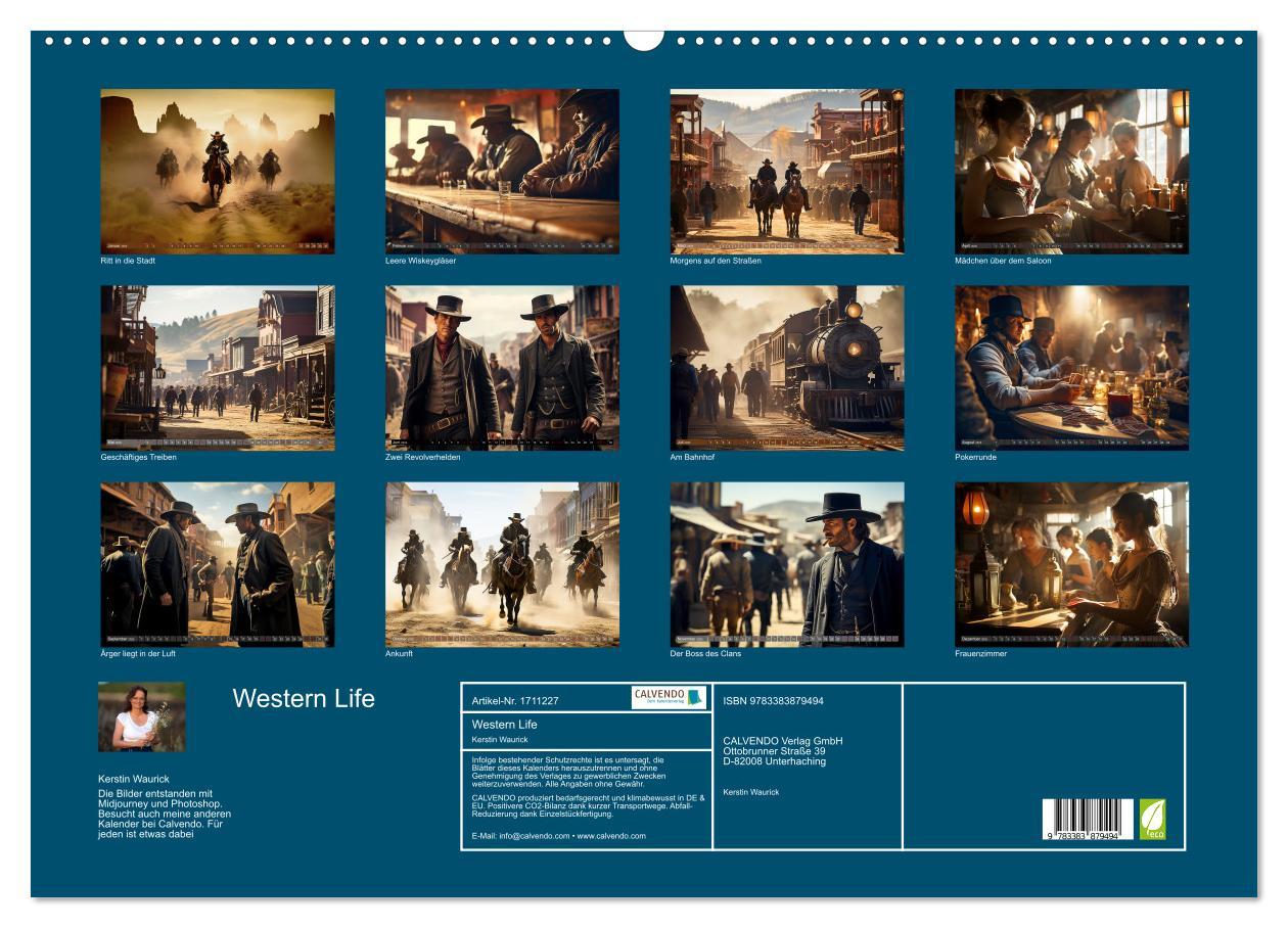 Bild: 9783383879494 | Western Life (Wandkalender 2025 DIN A2 quer), CALVENDO Monatskalender