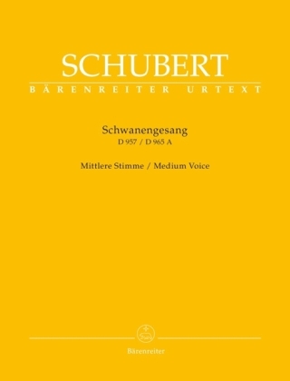 Cover: 9790006529537 | Schwanengesang D.957 / D.965a - Medium Voice | Franz Schubert | Buch