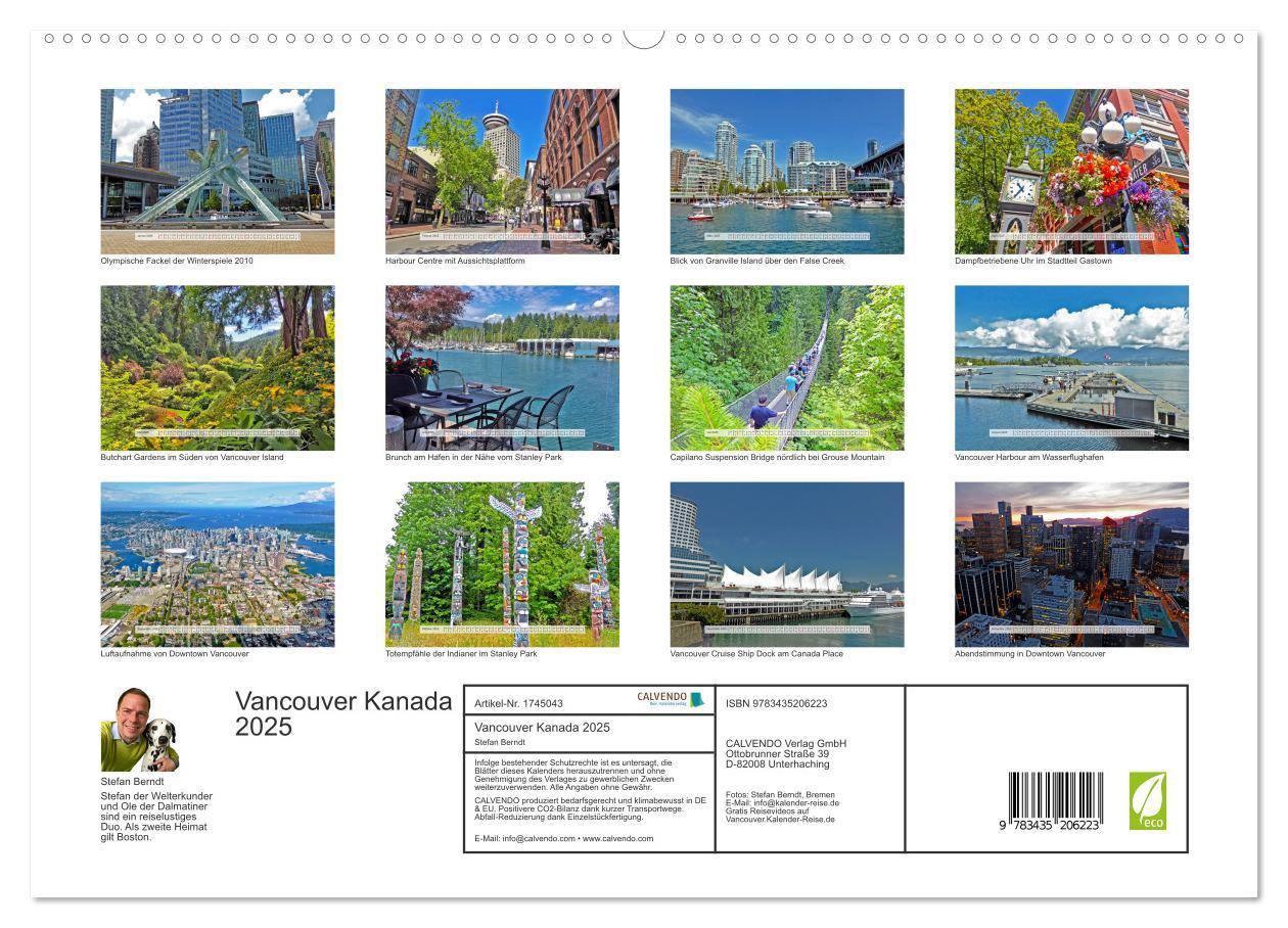 Bild: 9783435206223 | Vancouver Kanada 2025 (Wandkalender 2025 DIN A2 quer), CALVENDO...