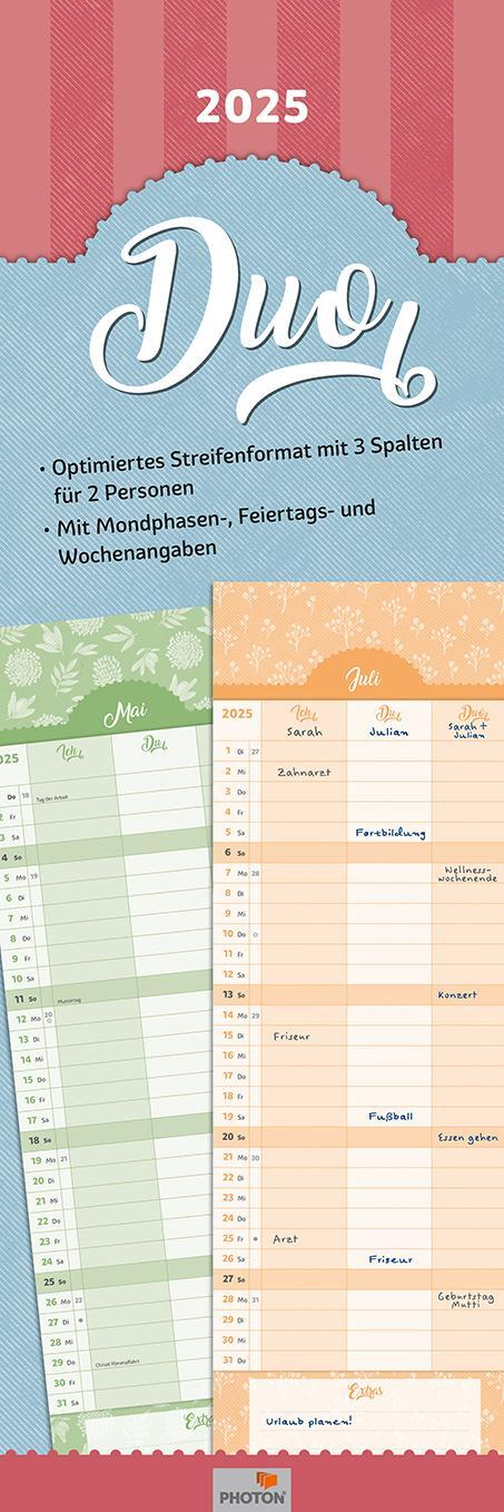 Cover: 9783911156073 | Planer "DUO" Kalender 2025 | Photon Verlag | Kalender | 15 S. | 2025