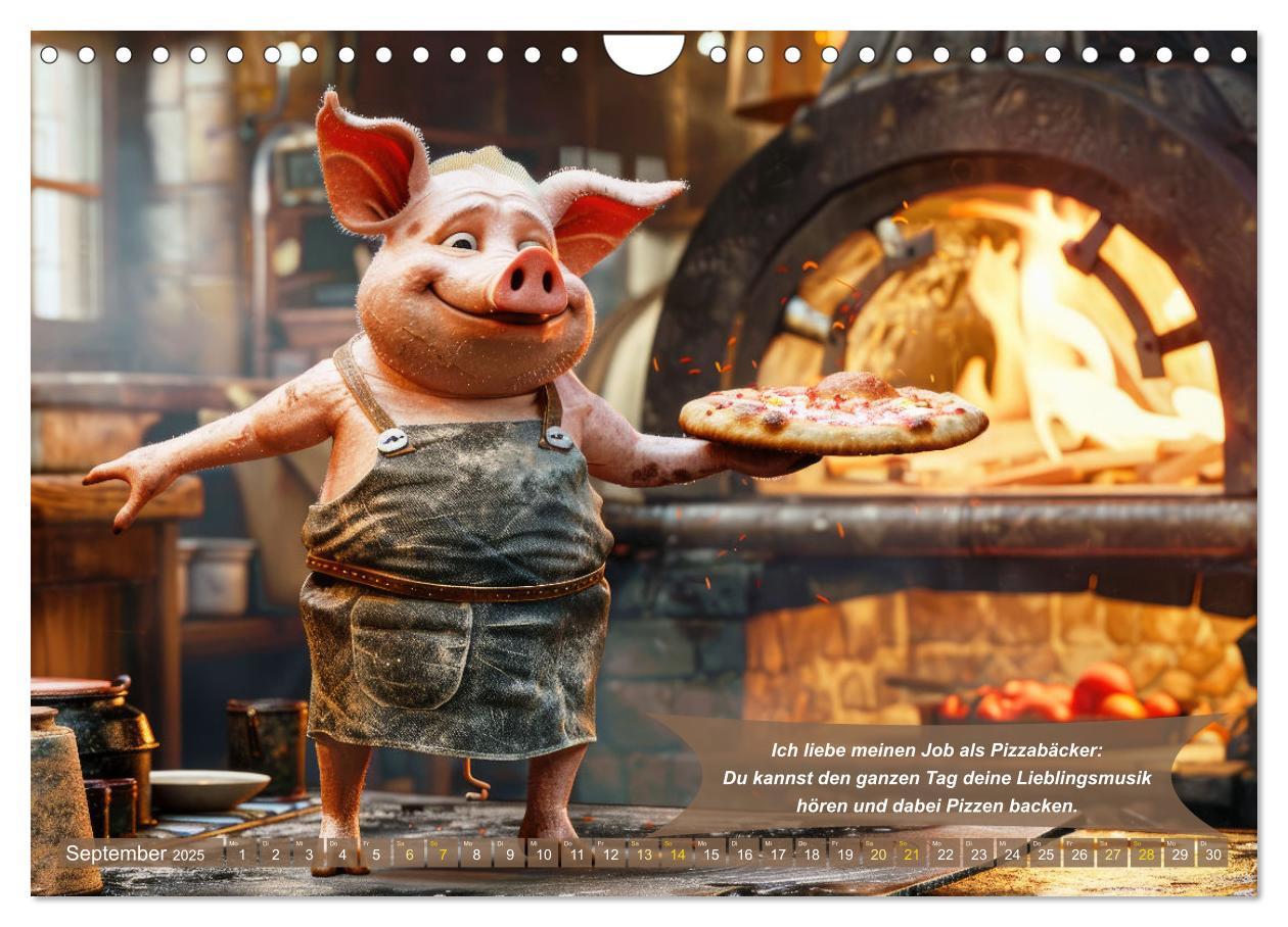 Bild: 9783457174210 | Tierisch lustige Pizzabäcker (Wandkalender 2025 DIN A4 quer),...