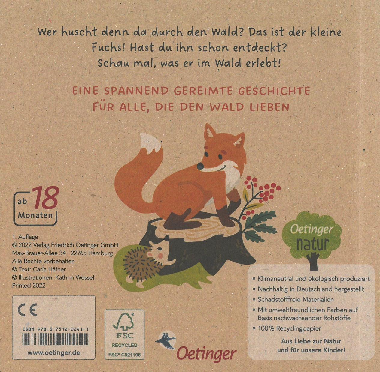 Rückseite: 9783751202411 | Meine Waldfreunde. Der kleine Fuchs | Carla Häfner | Buch | PAPPE