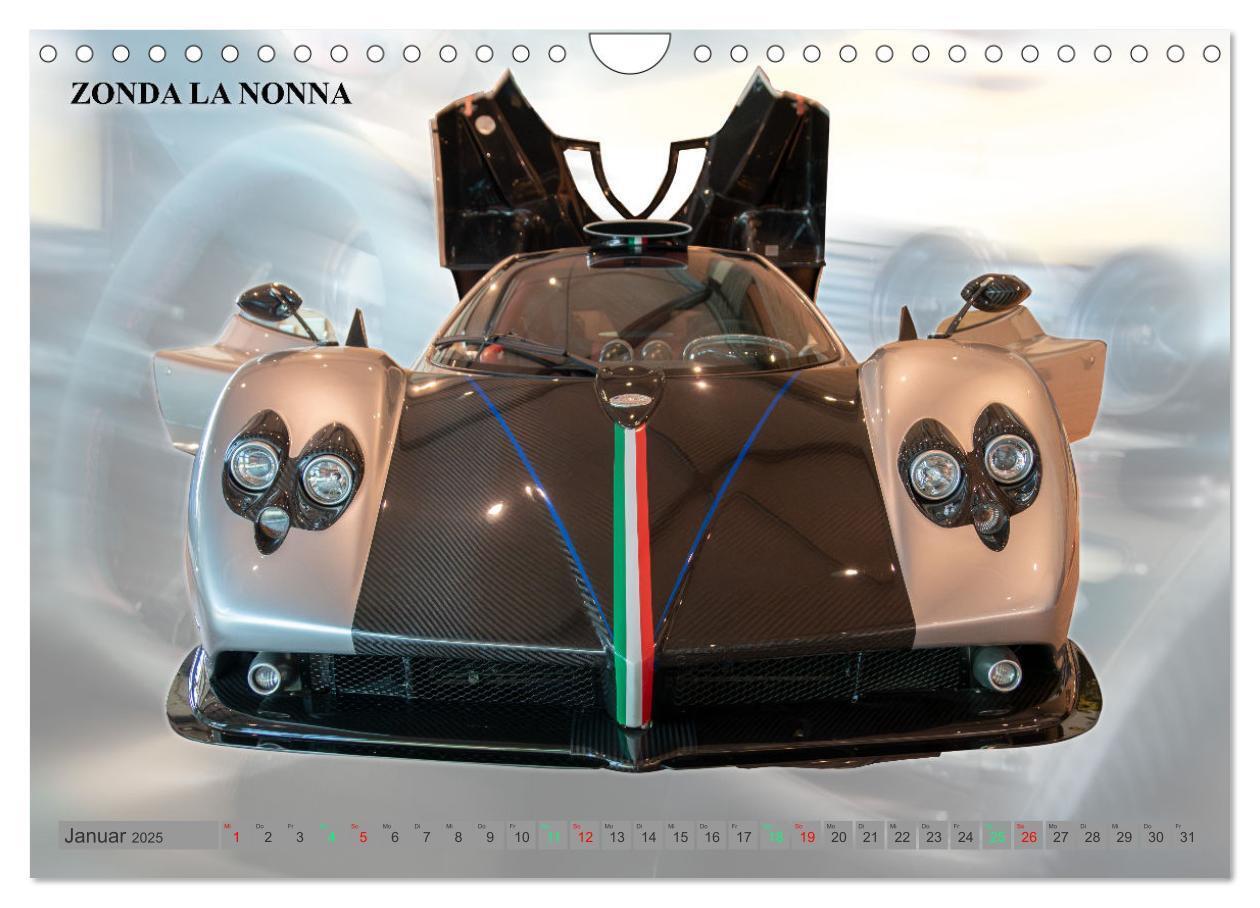 Bild: 9783383849787 | Pagani italienische Automobilkunst (Wandkalender 2025 DIN A4 quer),...