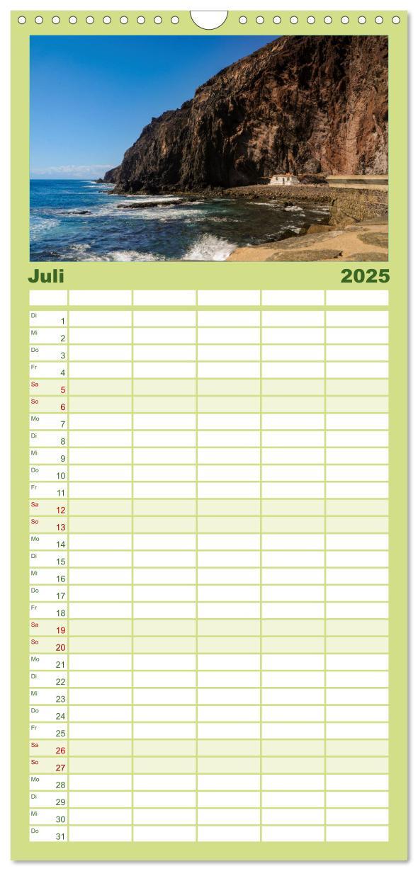 Bild: 9783457120941 | Familienplaner 2025 - Gran Canaria mit 5 Spalten (Wandkalender, 21...